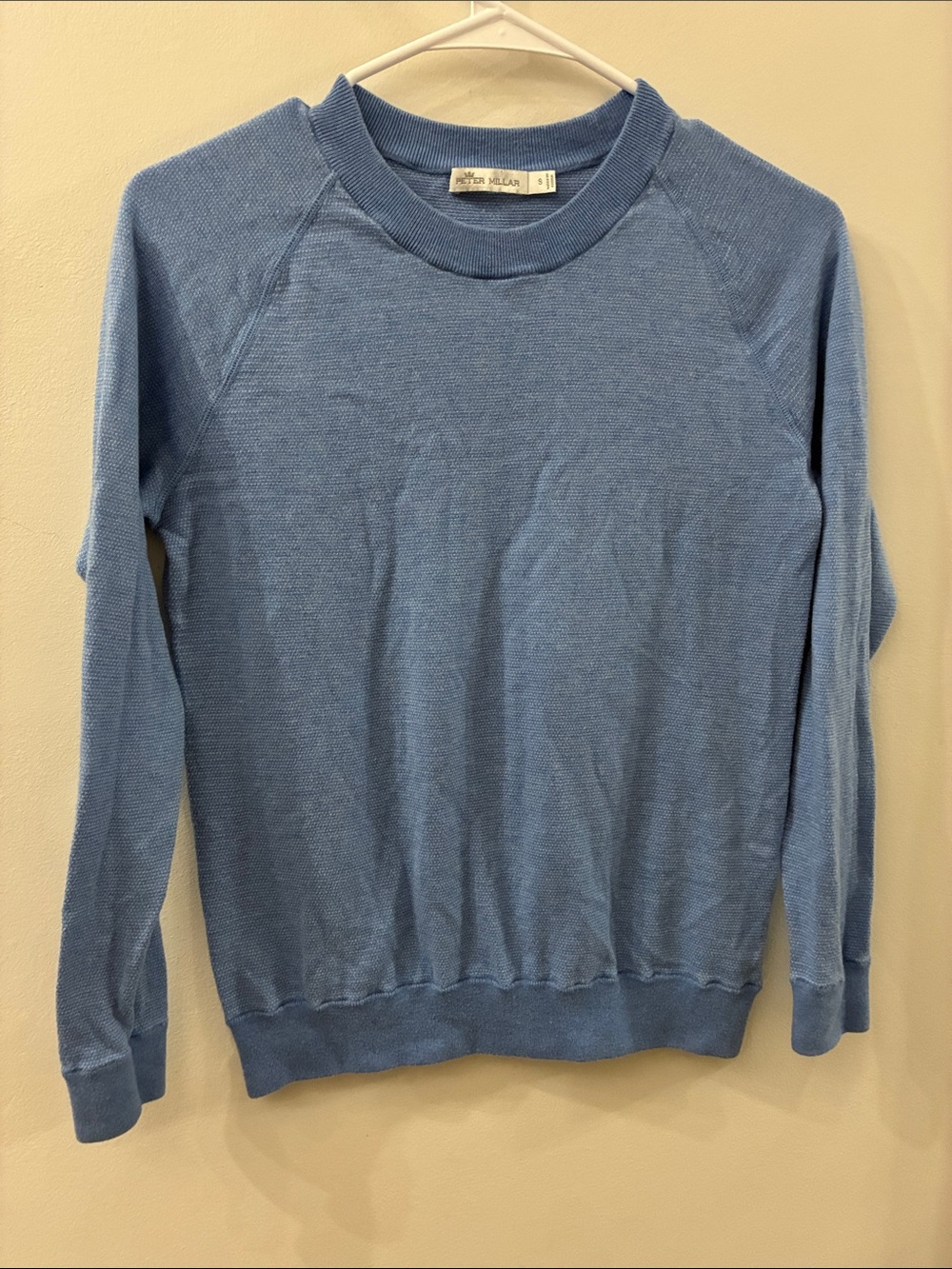 Peter Millar Lightweight Crewneck Sweater - Blue - small - cotton/silk/cashmere